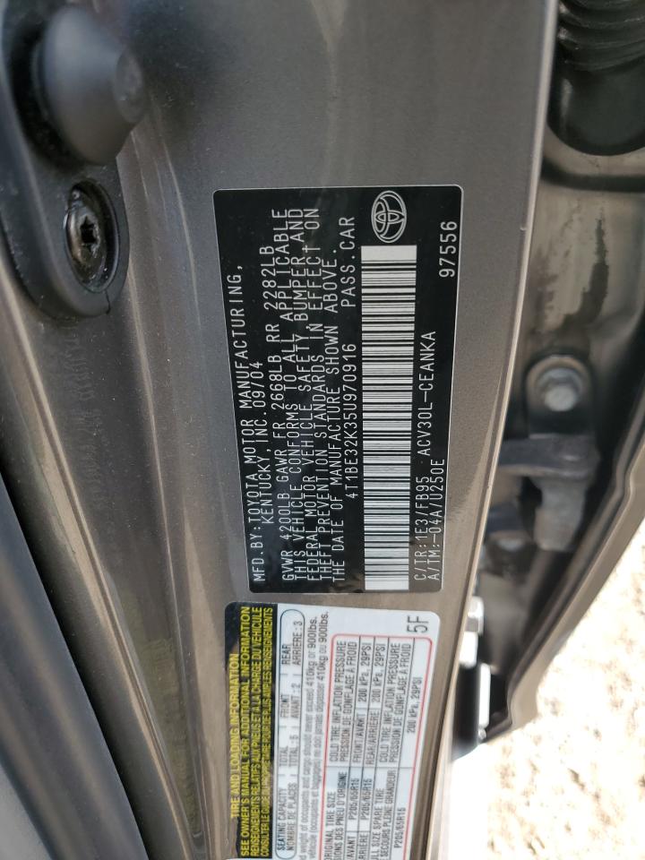 2005 Toyota Camry Le VIN: 4T1BE32K35U970916 Lot: 65131435