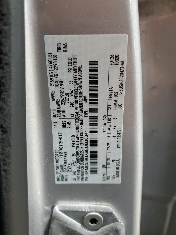 2014 Ford Escape Titanium VIN: 1FMCU9JX5EUB38341 Lot: 65508015