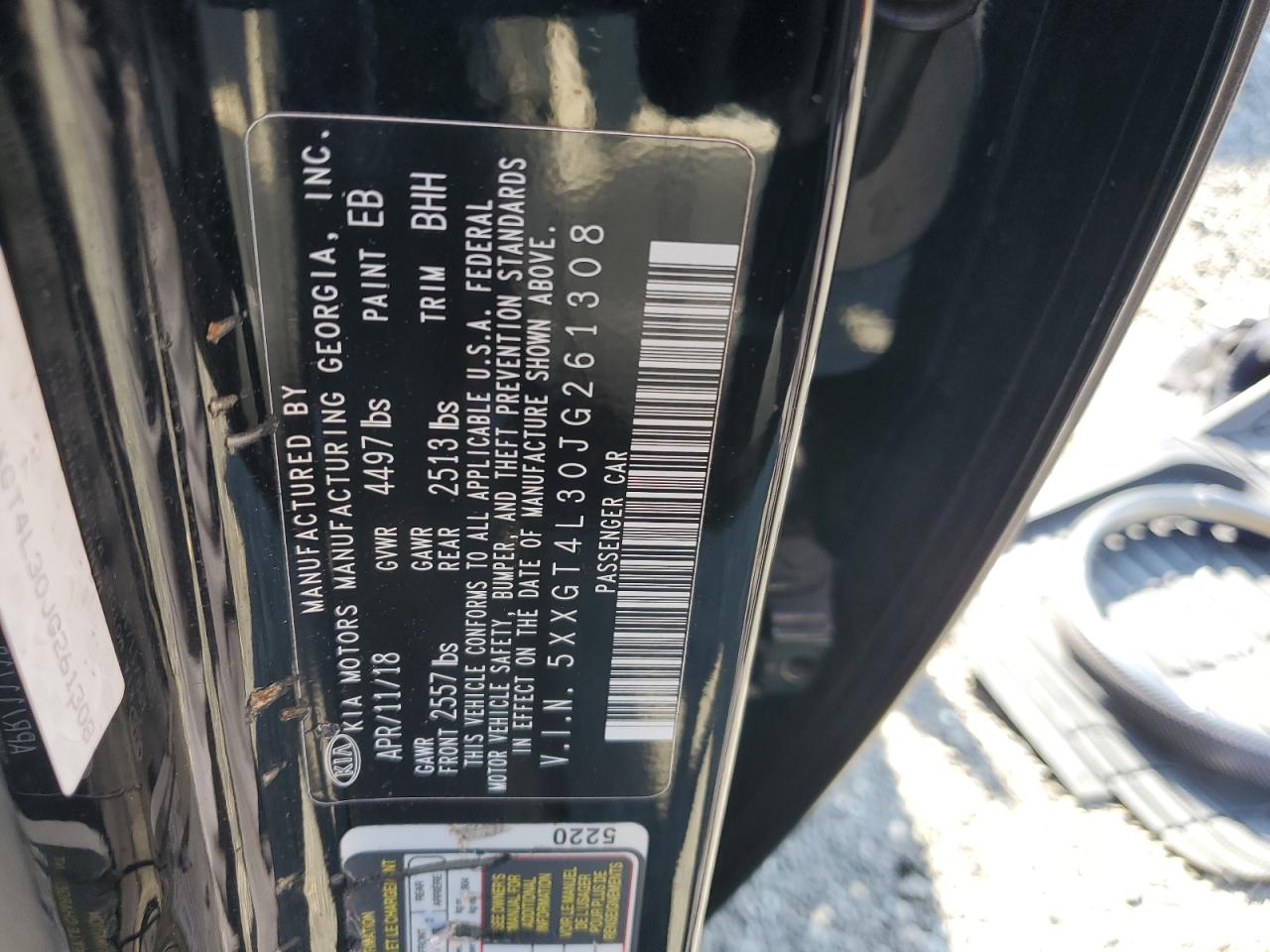 5xxgt4l30jg261308 5XXGT4L30JG261308 2018 Kia Optima Lx