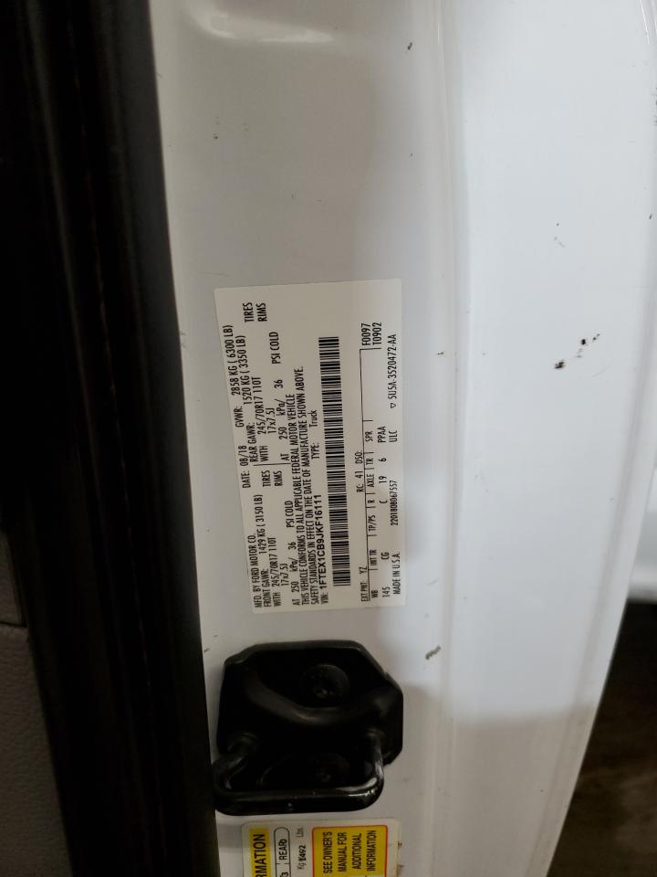 2018 Ford F150 Super Cab VIN: 1FTEX1CB9JKF16111 Lot: 62718235