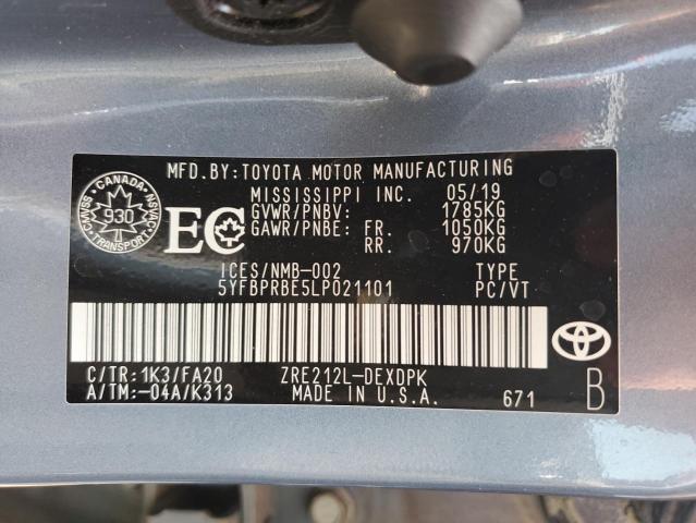 2020 TOYOTA COROLLA LE  