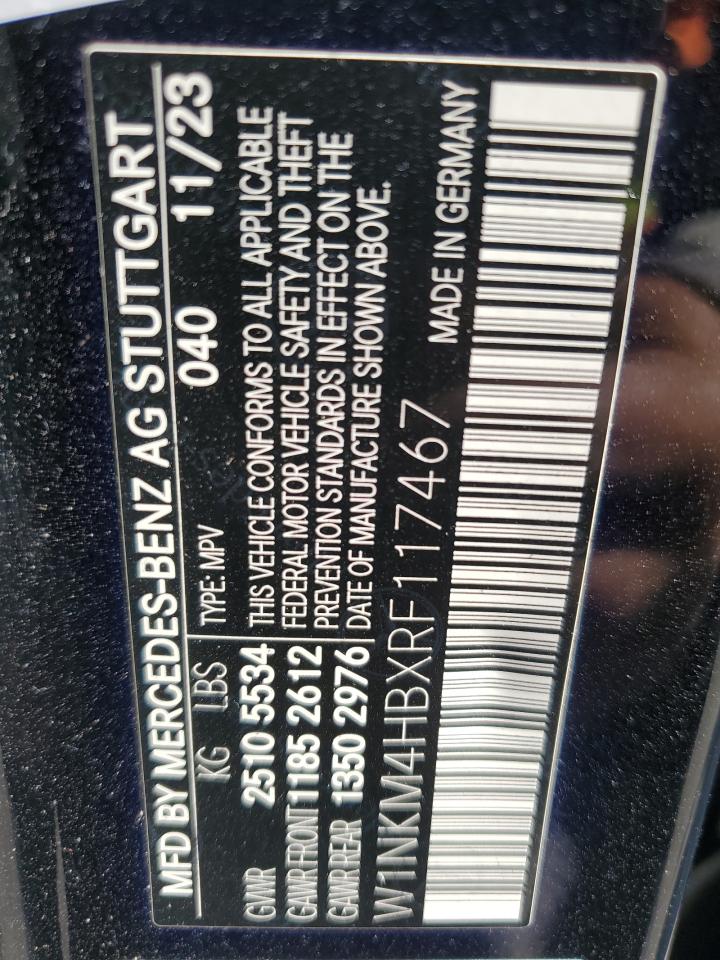 2024 Mercedes-Benz Glc 300 4Matic VIN: W1NKM4HBXRF117467 Lot: 66231035