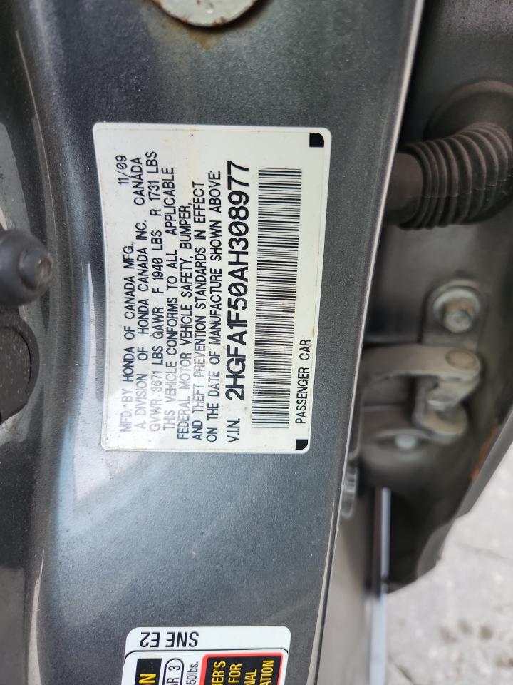 2010 Honda Civic Lx VIN: 2HGFA1F50AH308977 Lot: 66640295