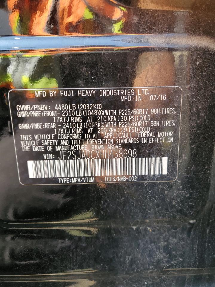 2017 Subaru Forester 2.5I Premium VIN: JF2SJADCXHH438698 Lot: 64444415