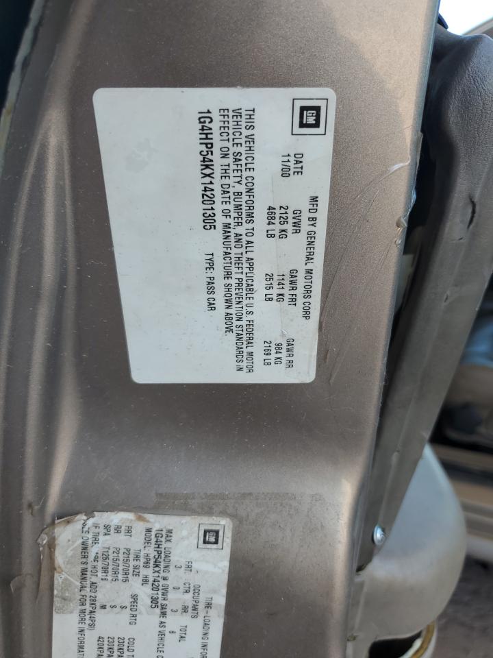 2001 Buick Lesabre Custom VIN: 1G4HP54KX14201305 Lot: 64107905