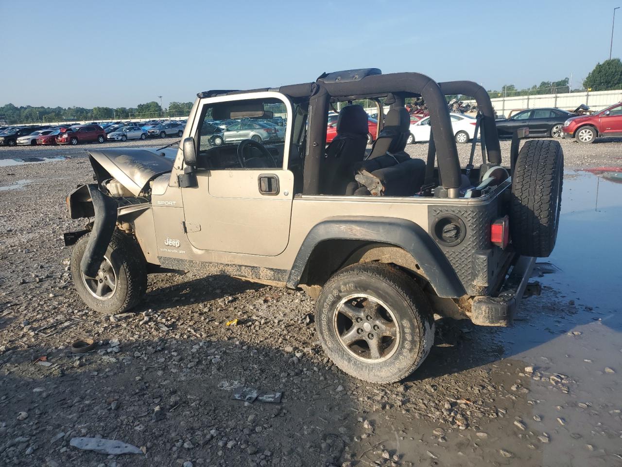 2004 Jeep Wrangler / Tj Sport beige sedan gas 1J4FA49S34P711136 photo #3