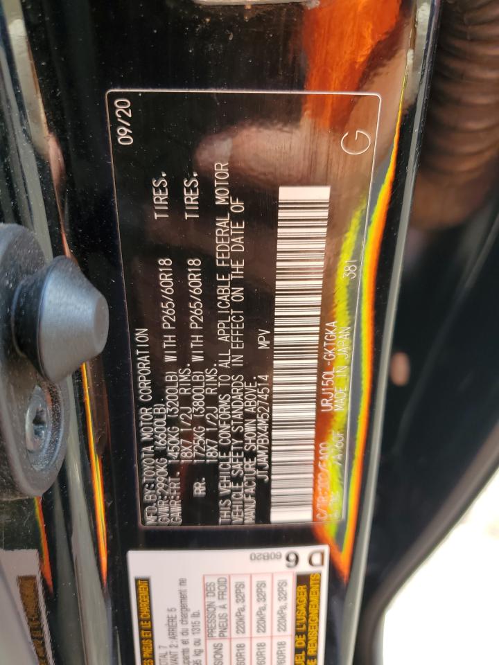 2021 Lexus Gx 460 Premium VIN: JTJAM7BX4M5274514 Lot: 65329455