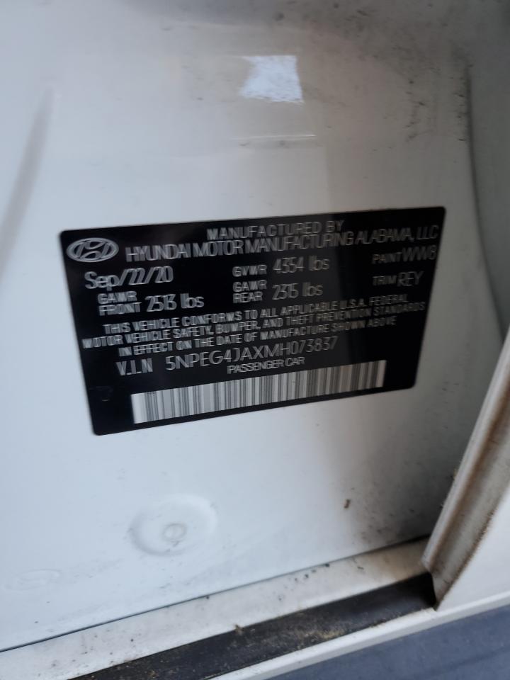2021 Hyundai Sonata Se VIN: 5NPEG4JAXMH073837 Lot: 64218115