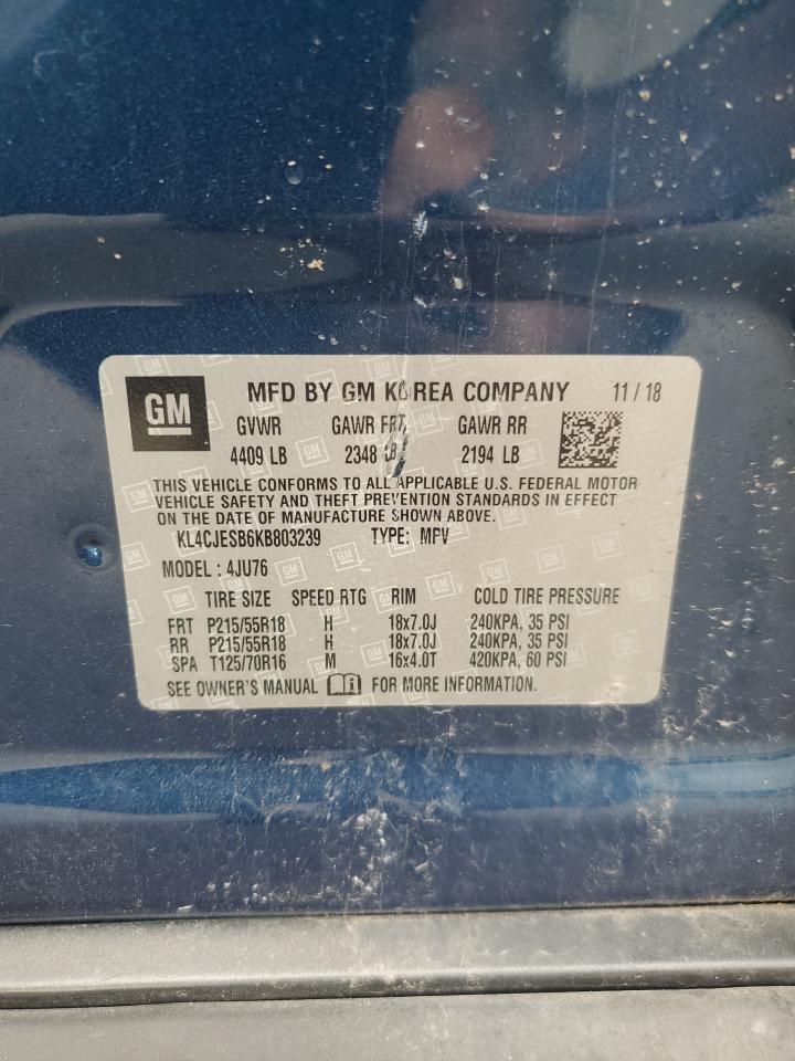 2019 Buick Encore Preferred VIN: KL4CJESB6KB803239 Lot: 63843815