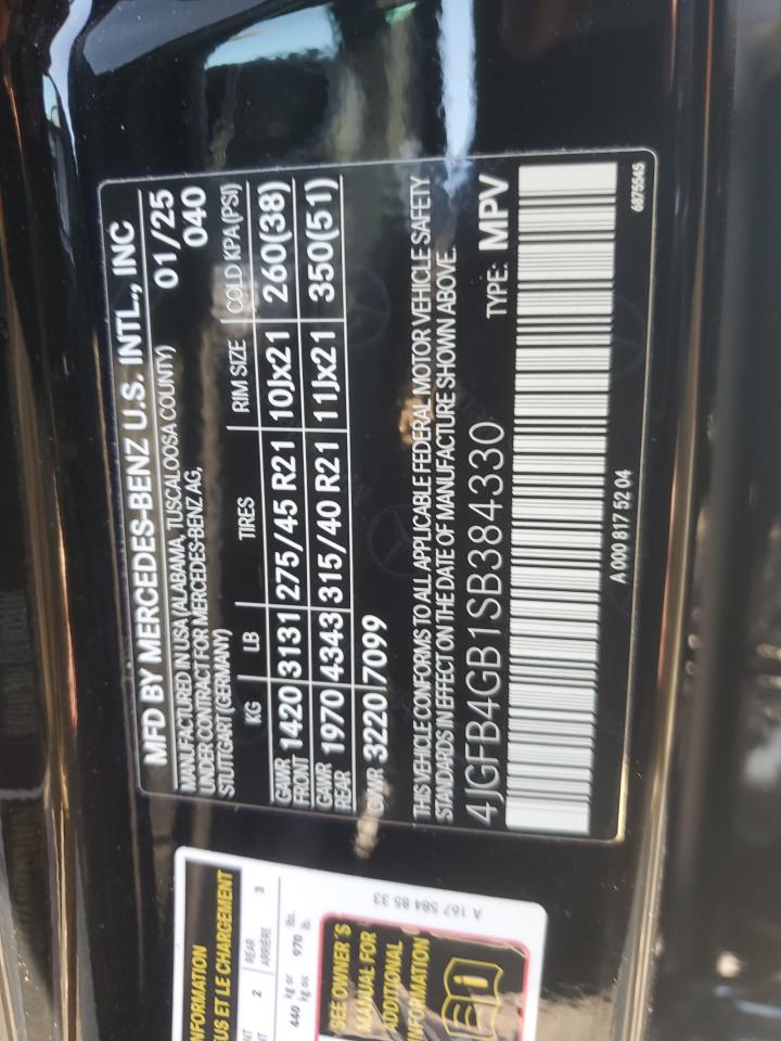 2025 Mercedes-Benz Gle 450E 4Matic VIN: 4JGFB4GB1SB384330 Lot: 62993165