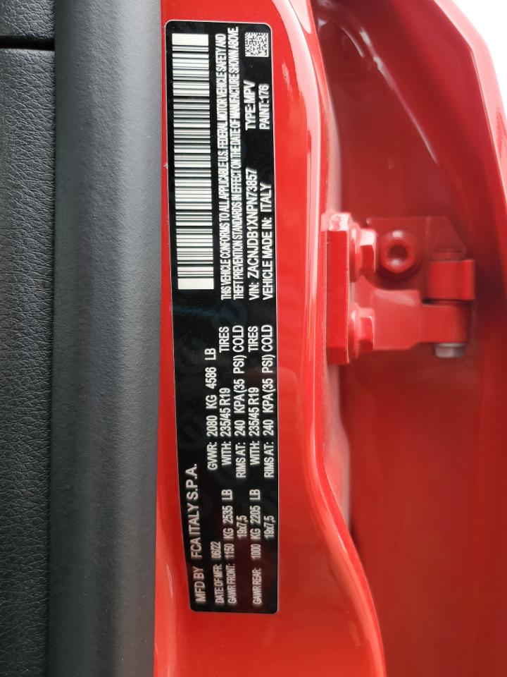 2022 Jeep Renegade Latitude VIN: ZACNJDB1XNPN73857 Lot: 66952115