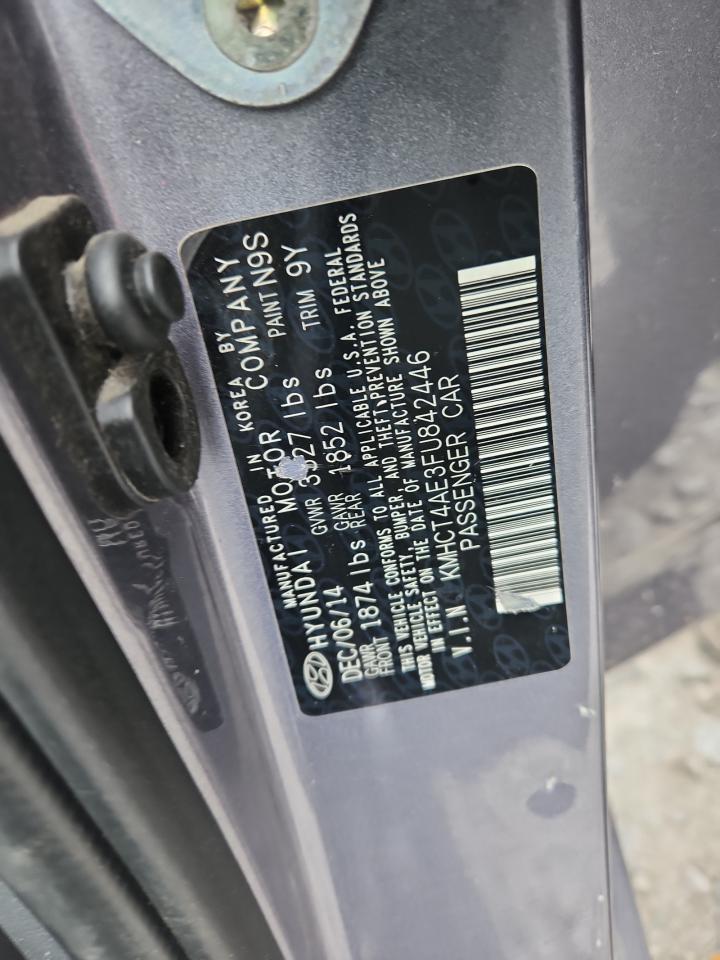 2015 Hyundai Accent Gls VIN: KMHCT4AE3FU842446 Lot: 64838585