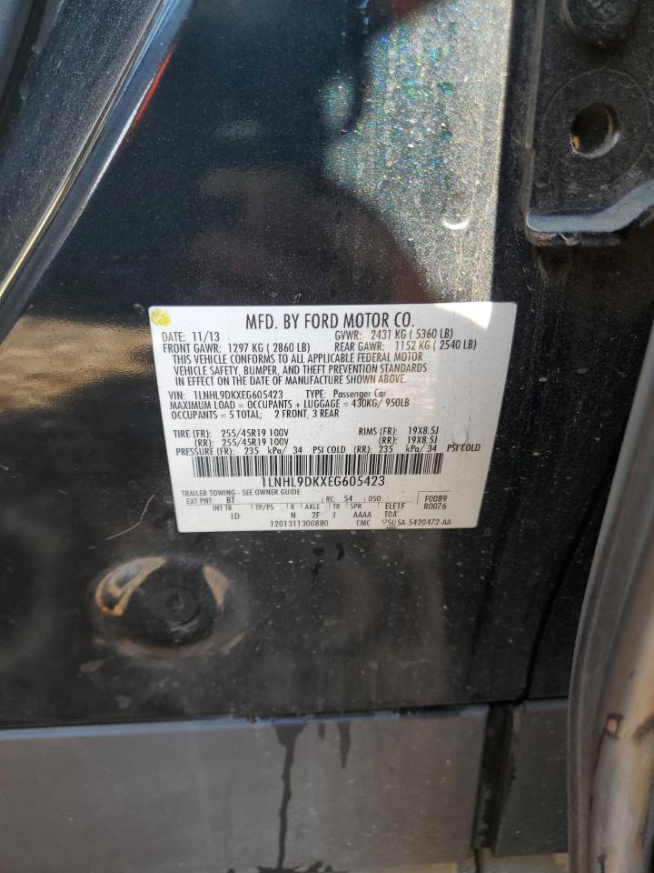 2014 Lincoln Mks VIN: 1LNHL9DKXEG605423 Lot: 66316215