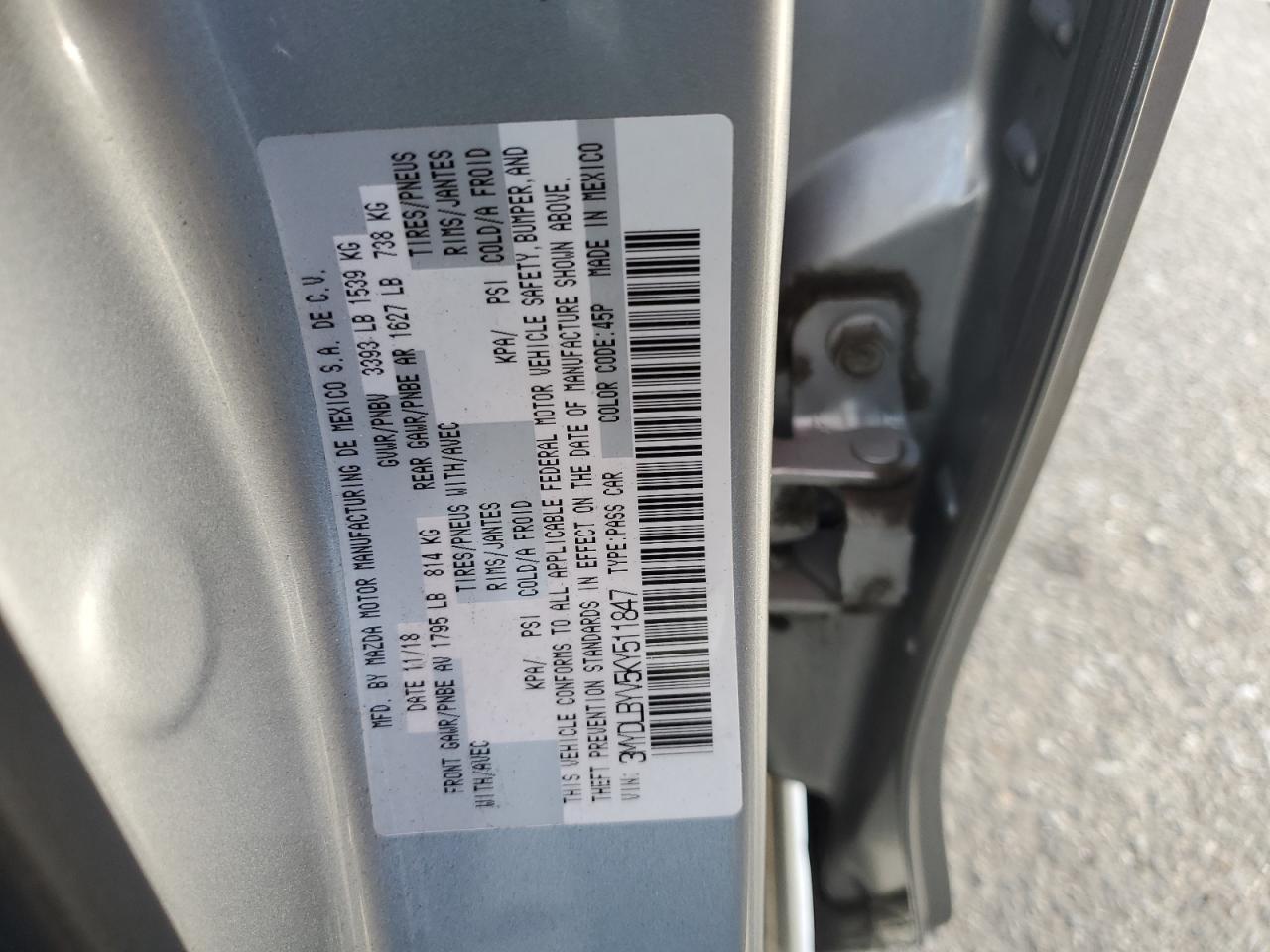 2019 Toyota Yaris L VIN: 3MYDLBYV5KY511847 Lot: 65831375