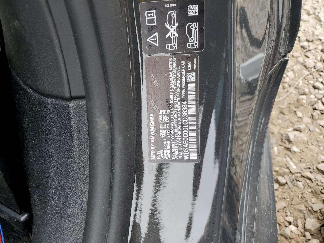 2020 BMW M8 VIN: WBSAE0C00LCD38384 Lot: 64970045
