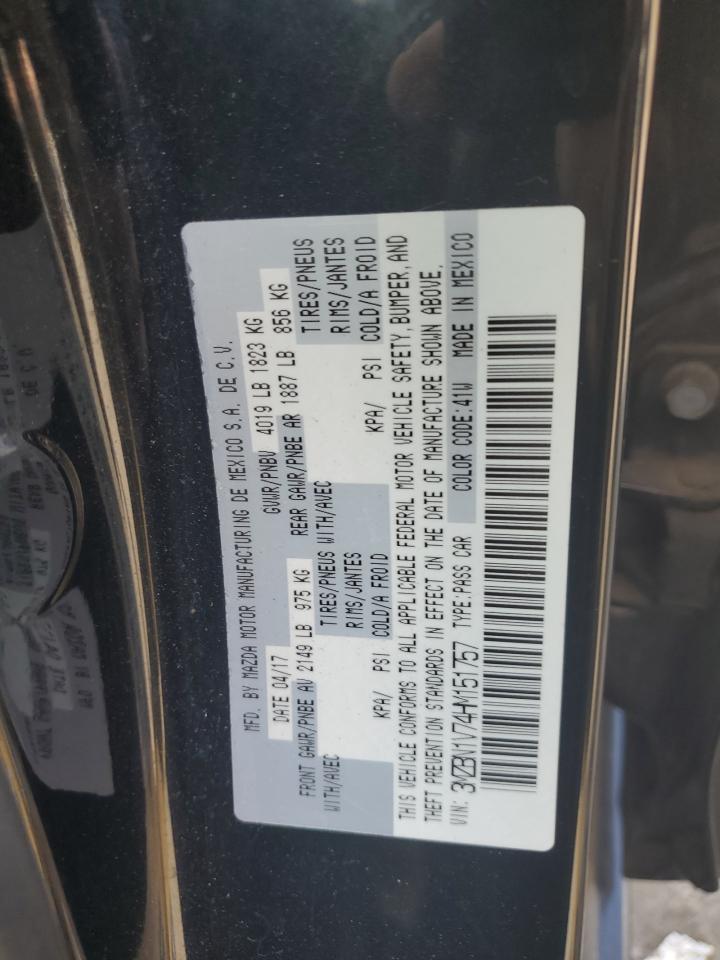 2017 Mazda 3 Touring VIN: 3MZBN1V74HM151757 Lot: 64172705