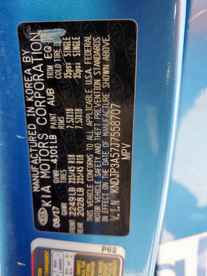 2018 Kia Soul + VIN: KNDJP3A57J7558707 Lot: 64317215