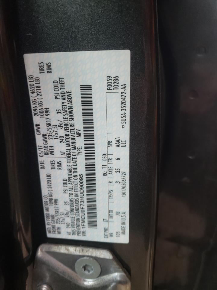 2017 Ford Escape S VIN: 1FMCU0F73HUD90095 Lot: 64871905