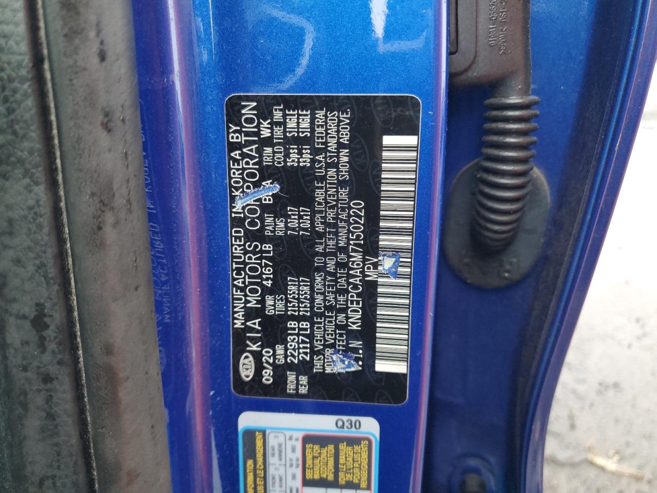 2021 Kia Seltos Lx VIN: KNDEPCAA6M7150220 Lot: 63584455