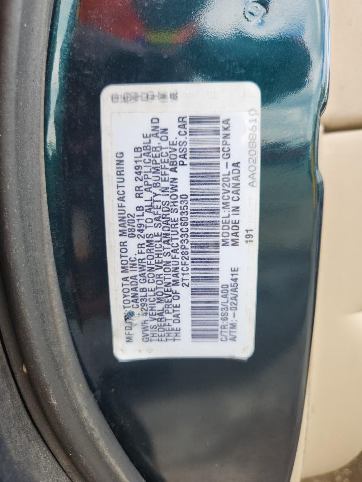 2003 Toyota Camry Solara Se VIN: 2T1CF28P33C603530 Lot: 63270915