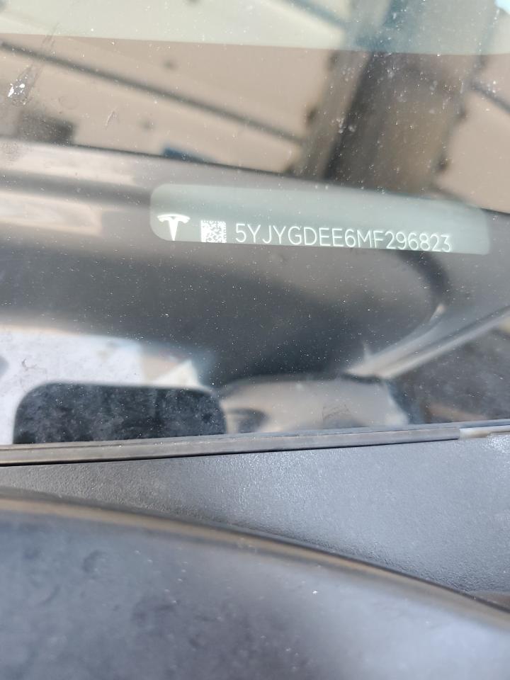 2021 Tesla Model Y VIN: 5YJYGDEE6MF296823 Lot: 63377365
