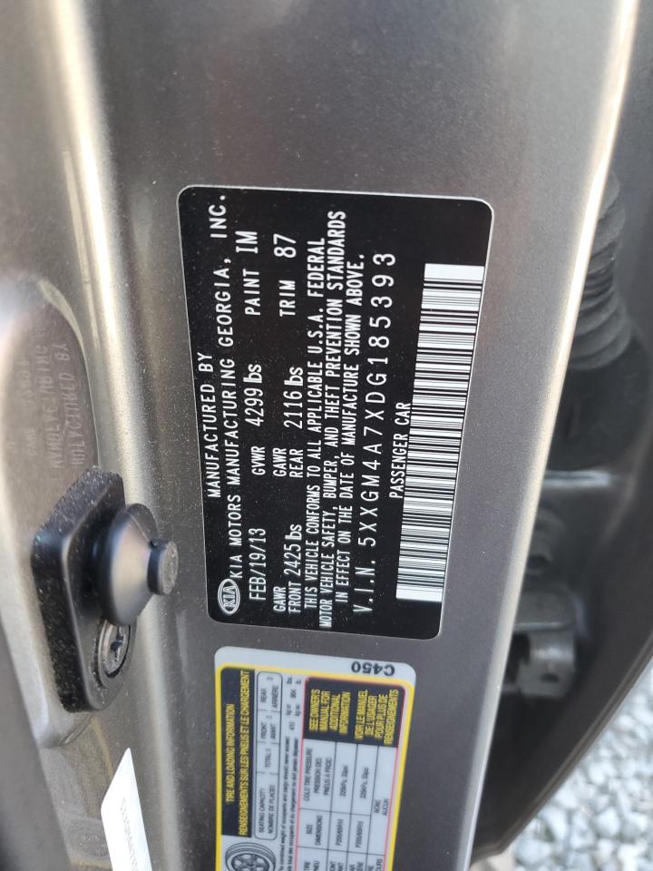 2013 Kia Optima Lx VIN: 5XXGM4A7XDG185393 Lot: 63338485