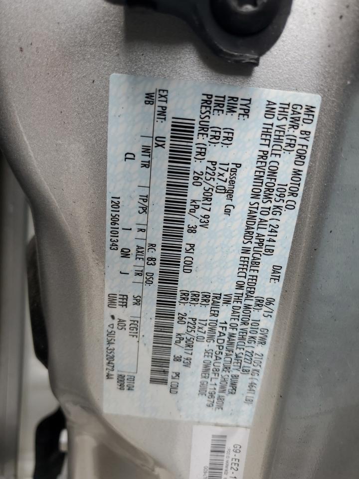 2015 Ford C-Max Se VIN: 1FADP5AU8FL119679 Lot: 65398195