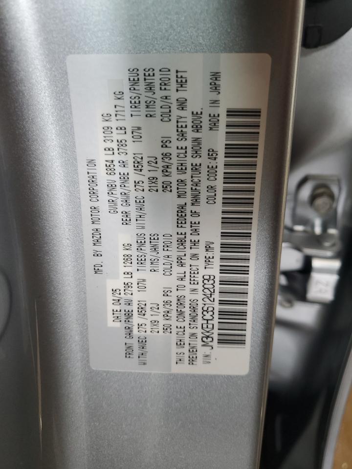 2025 Mazda Cx-90 Premium Plus VIN: JM3KKEHC3S1242039 Lot: 64624045
