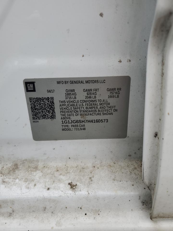 2017 Chevrolet Sonic VIN: 1G1JG6SH7H4160573 Lot: 60062845