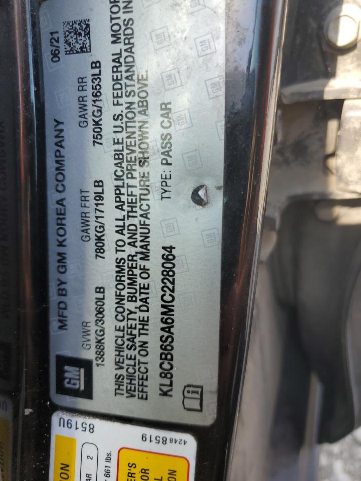 2021 Chevrolet Spark Ls VIN: KL8CB6SA6MC228064 Lot: 61862985