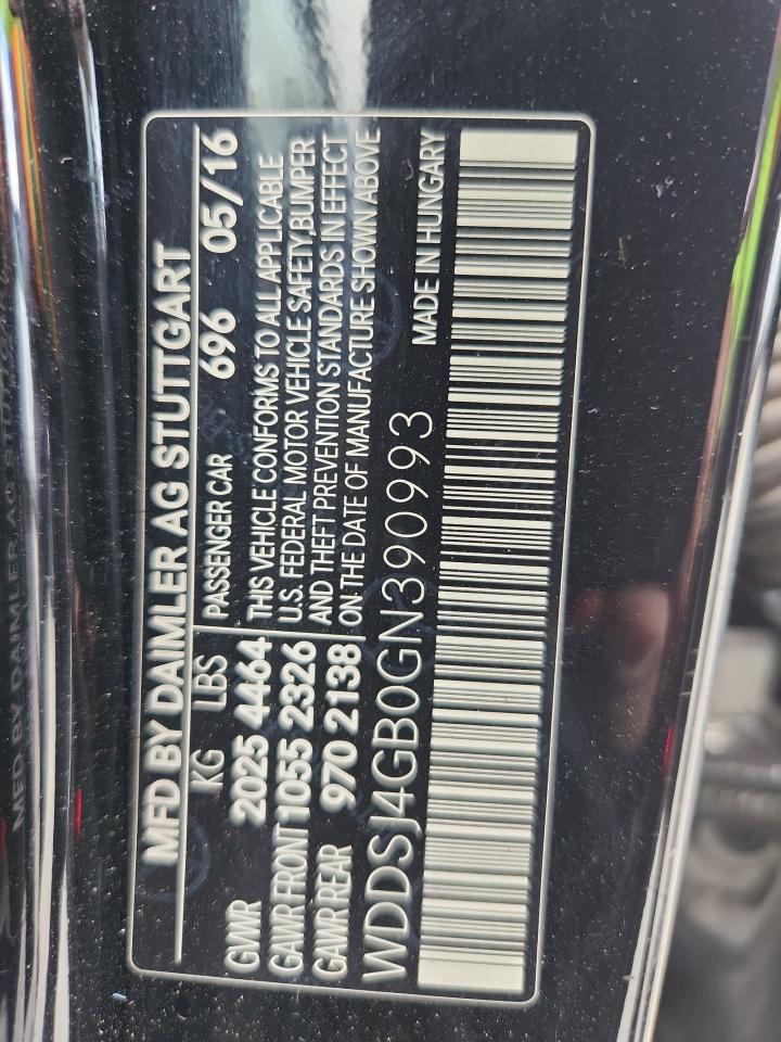 2016 Mercedes-Benz Cla 250 4Matic VIN: WDDSJ4GB0GN390993 Lot: 63429985