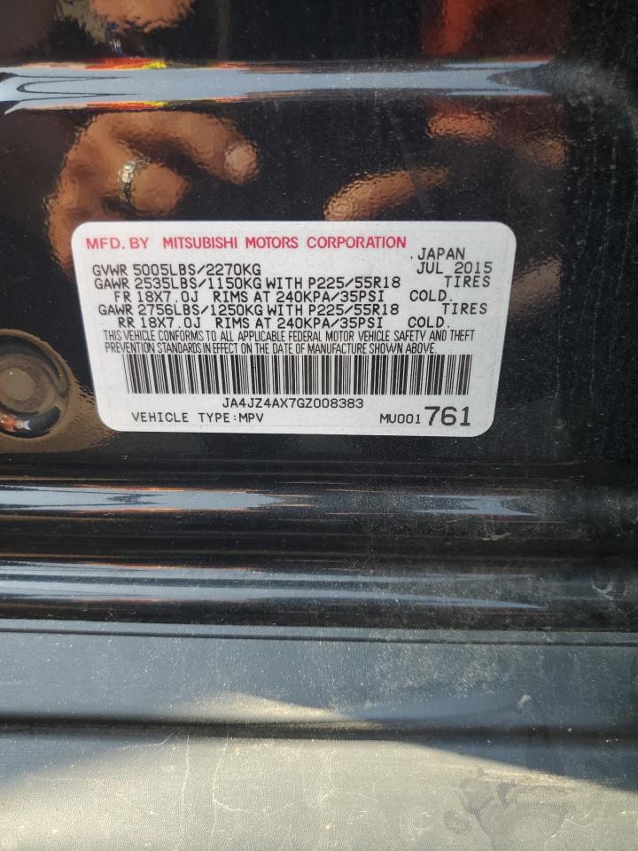 2016 Mitsubishi Outlander Gt VIN: JA4JZ4AX7GZ008383 Lot: 63294255