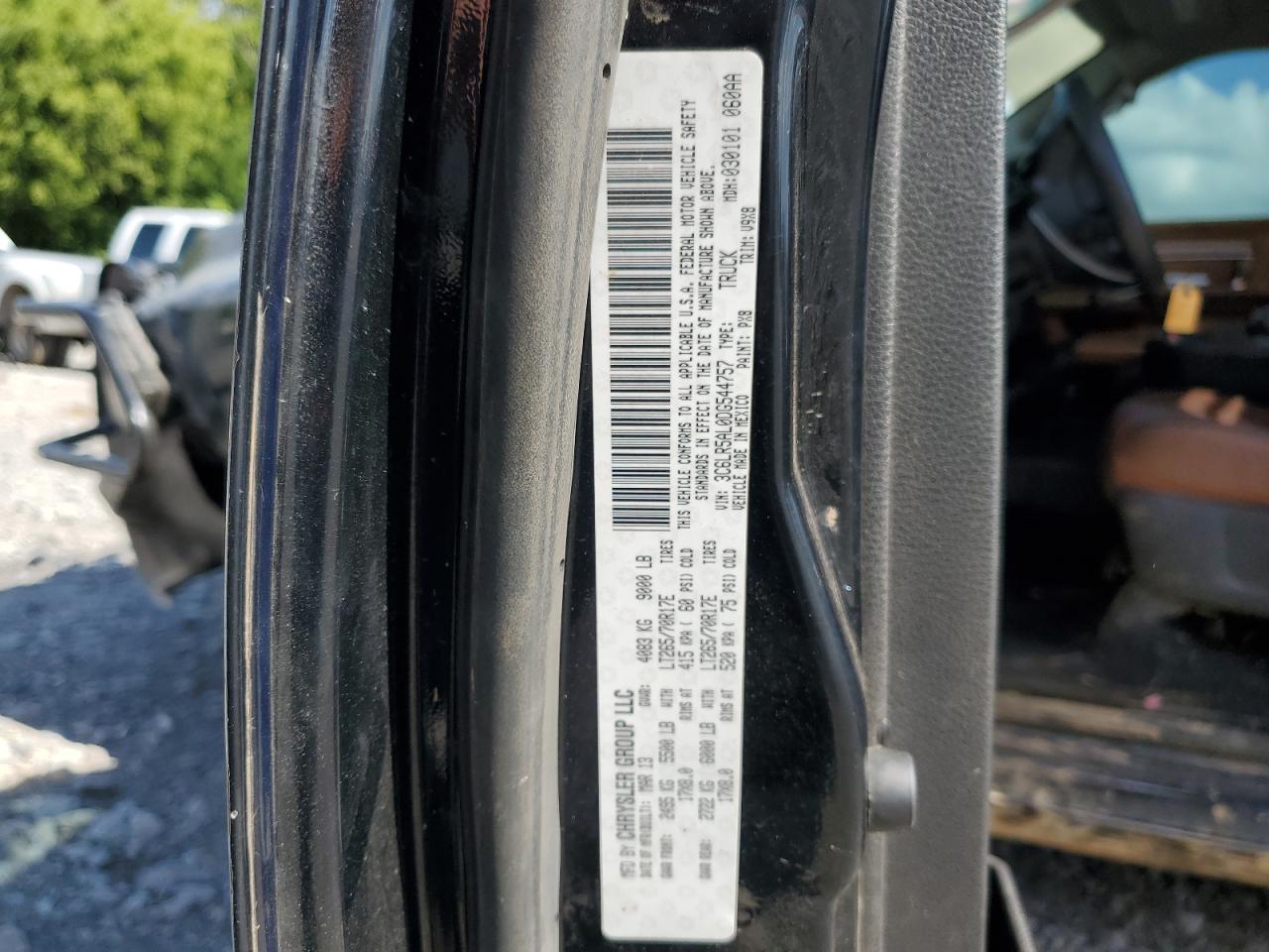 2013 Ram 2500 St VIN: 3C6LR5AL0DG544757 Lot: 65402205