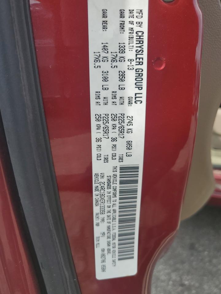 2014 Chrysler Town & Country Touring VIN: 2C4RC1BGXER133358 Lot: 66548815