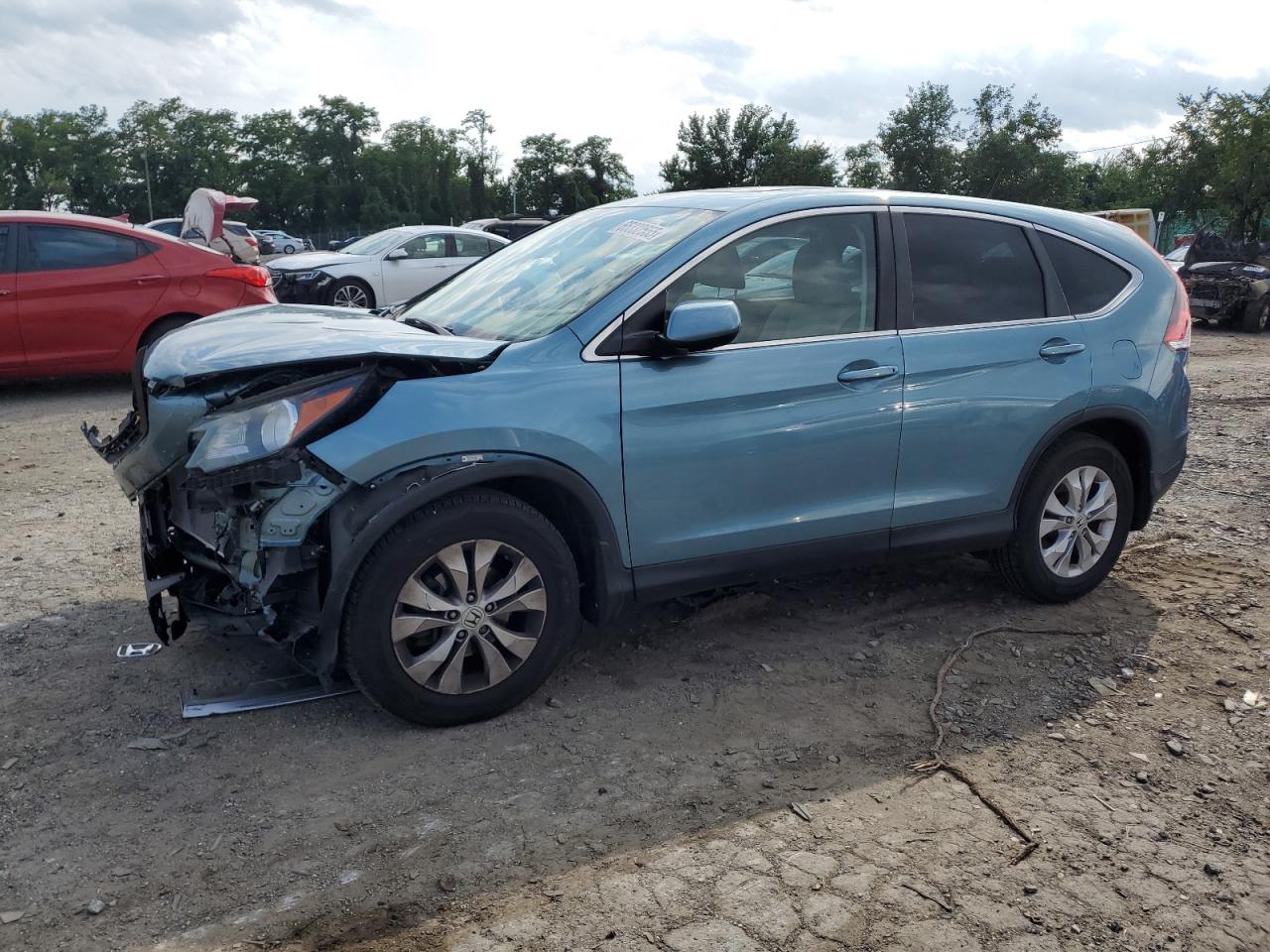 2014 Honda Cr-V Ex blue null gas 2HKRM4H57EH632829 photo #1