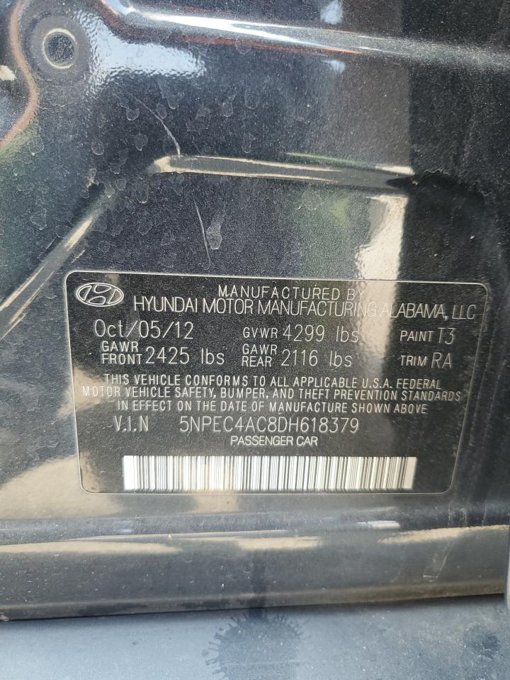2013 Hyundai Sonata Se VIN: 5NPEC4AC8DH618379 Lot: 64802535
