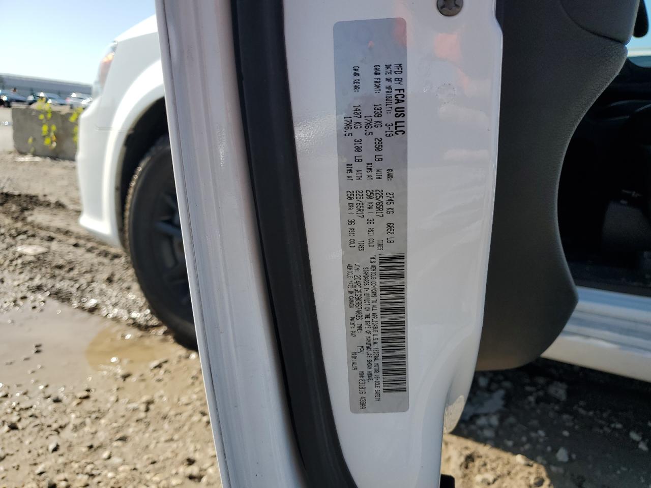 2019 Dodge Grand Caravan Gt VIN: 2C4RDGEG9KR674036 Lot: 63219285