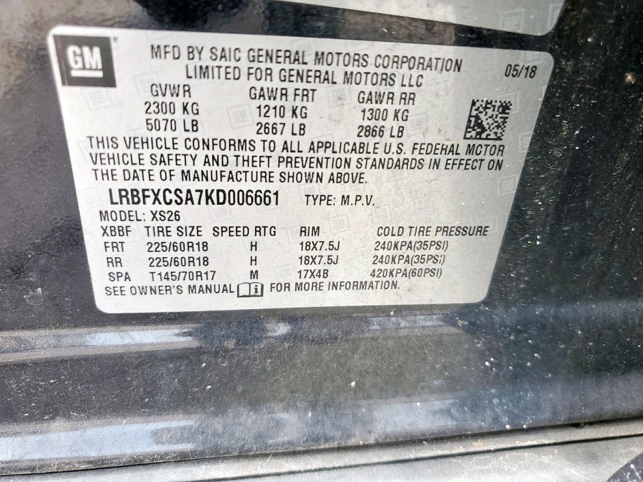 2019 Buick Envision Essence VIN: LRBFXCSA7KD006661 Lot: 63289275