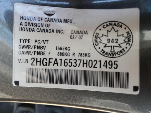 2007 HONDA CIVIC LX  