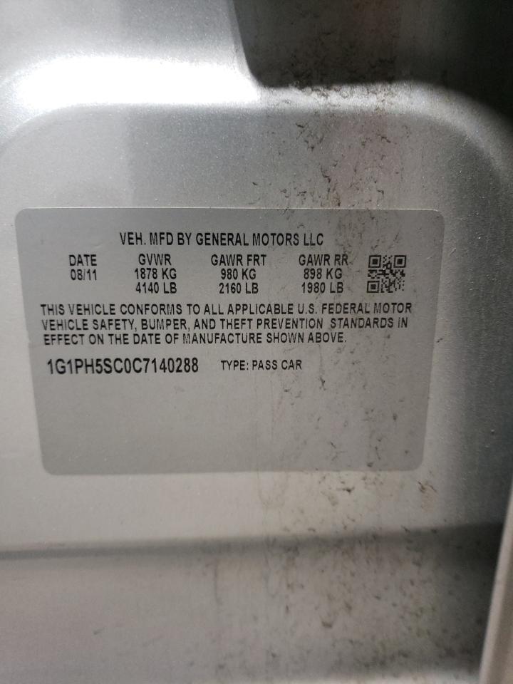 2012 Chevrolet Cruze Ltz VIN: 1G1PH5SC0C7140288 Lot: 64866965