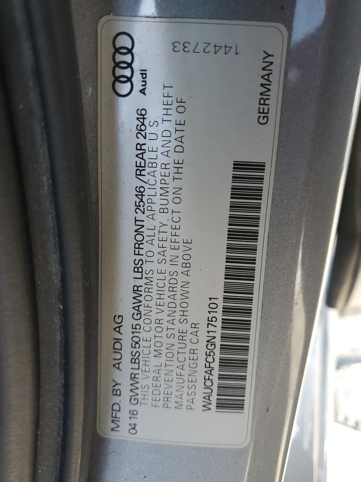 2016 Audi A6 Premium VIN: WAUCFAFC5GN175101 Lot: 64169705