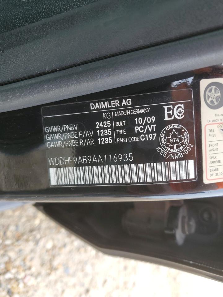 2010 Mercedes-Benz E 550 4Matic VIN: WDDHF9AB9AA116935 Lot: 64853645