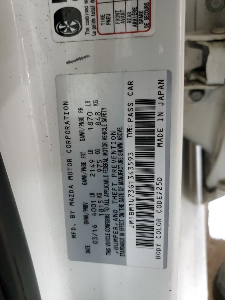 2016 Mazda 3 Sport VIN: JM1BM1U73G1343593 Lot: 63985505