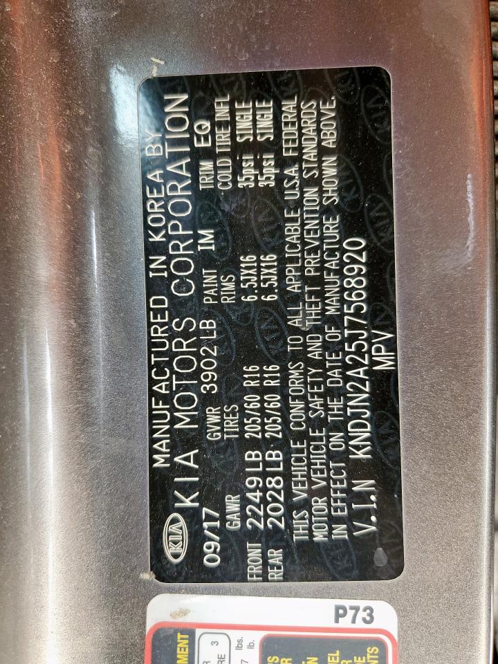 2018 Kia Soul VIN: KNDJN2A25J7568920 Lot: 64692545