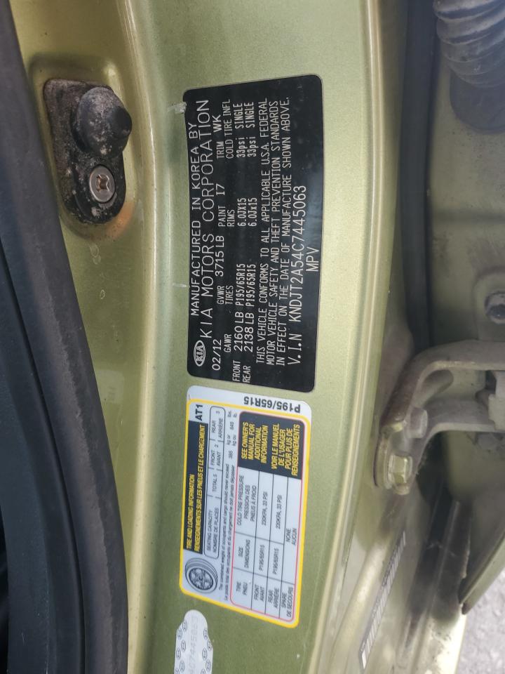 2012 Kia Soul VIN: KNDJT2A54C7445063 Lot: 64891395