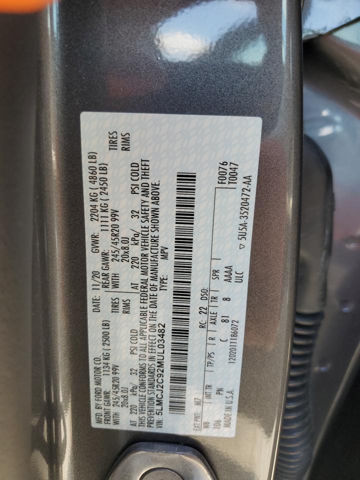 2021 Lincoln Corsair Reserve VIN: 5LMCJ2C92MUL03482 Lot: 63692525