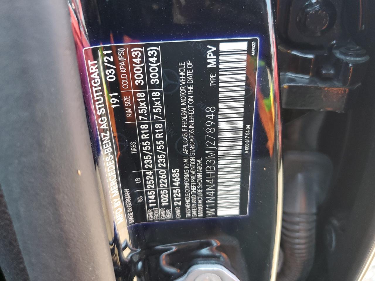 w1n4n4hb3mj278948 W1N4N4HB3MJ278948 2021 Mercedes-Benz Gla 250 4Matic