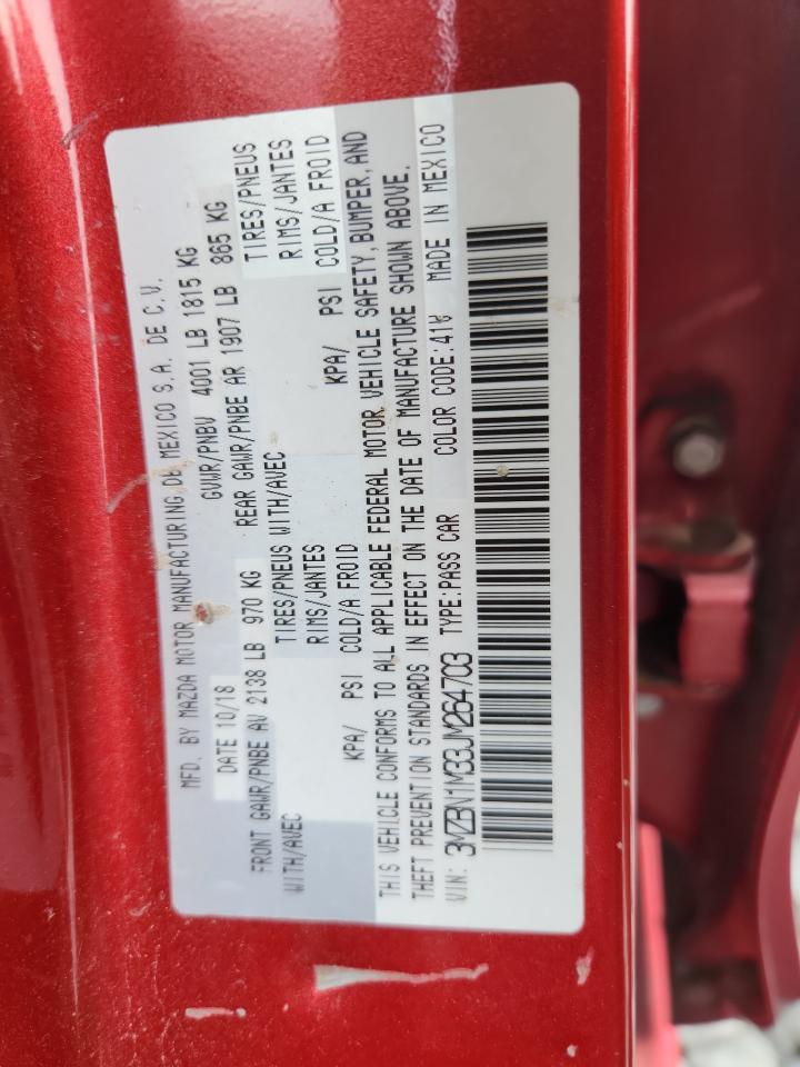 2018 Mazda 3 Grand Touring VIN: 3MZBN1M33JM264703 Lot: 64203895