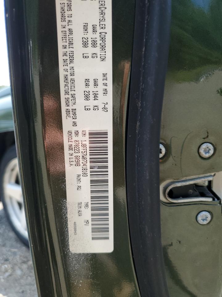 2007 Jeep Compass Limited VIN: 1J8FF57W07D418103 Lot: 66126825