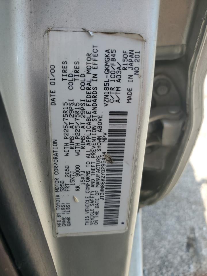 2000 Toyota 4Runner Sr5 VIN: JT3HN86R2Y0295434 Lot: 65566925